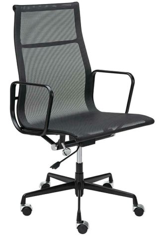 King Home Fotel biurowy AERON PREMIUM czarny - siatka, aluminium