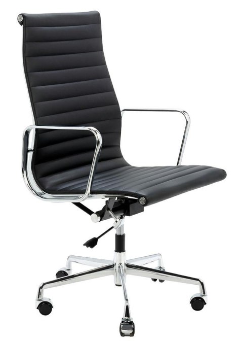 King Home Fotel biurowy AERON PRESTIGE PLUS chrom - skóra naturalna, aluminium