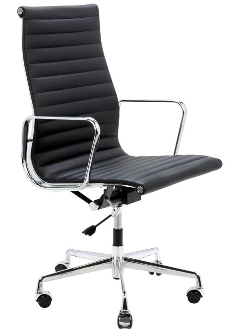 King Home Fotel biurowy AERON PRESTIGE PLUS chrom - skóra naturalna, aluminium