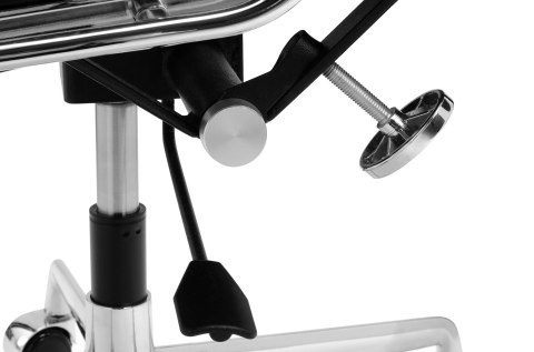 King Home Fotel biurowy AERON PRESTIGE PLUS chrom - skóra naturalna, aluminium