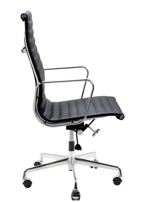 King Home Fotel biurowy AERON PRESTIGE PLUS chrom - skóra naturalna, aluminium