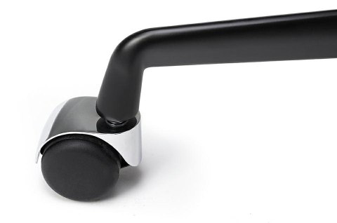 King Home Fotel biurowy AERON PRESTIGE PLUS czarny - skóra naturalna, aluminium