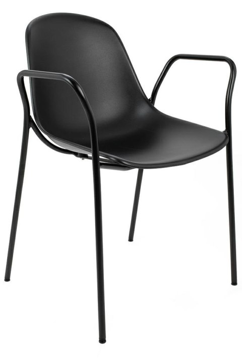 King Home Krzesło RESOL ARM czarne - polipropylen, metal