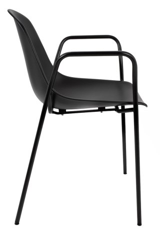 King Home Krzesło RESOL ARM czarne - polipropylen, metal