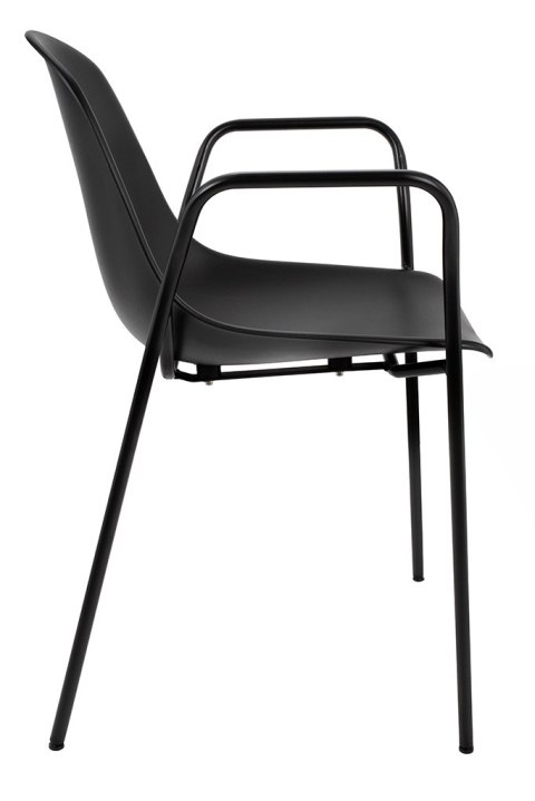 King Home Krzesło RESOL ARM czarne - polipropylen, metal