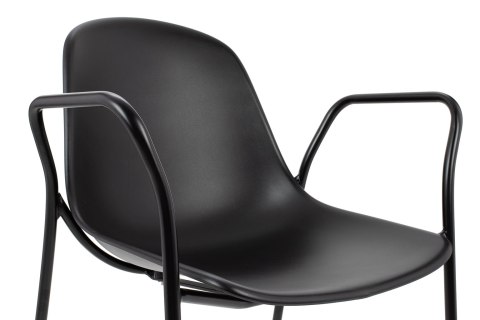King Home Krzesło RESOL ARM czarne - polipropylen, metal