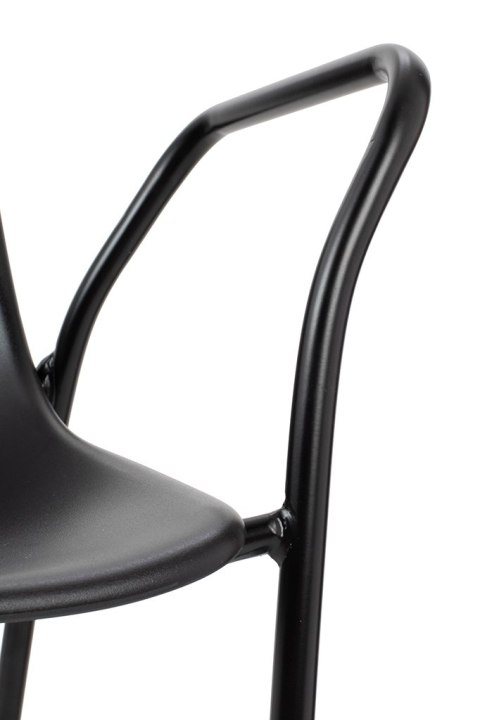 King Home Krzesło RESOL ARM czarne - polipropylen, metal