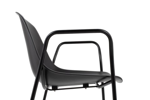 King Home Krzesło RESOL ARM czarne - polipropylen, metal