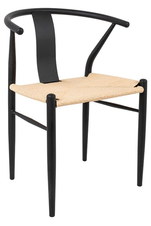 King Home Krzesło WISHBONE METAL naturalne