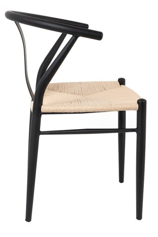 King Home Krzesło WISHBONE METAL naturalne
