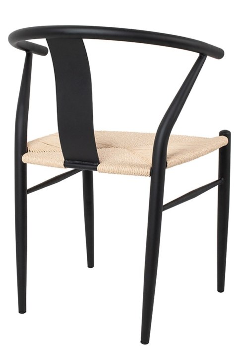 King Home Krzesło WISHBONE METAL naturalne