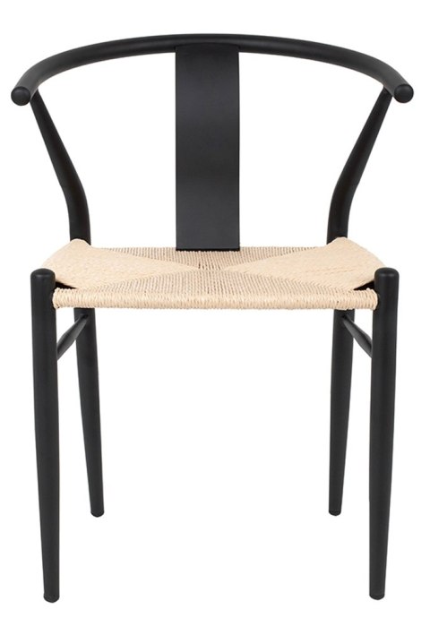 King Home Krzesło WISHBONE METAL naturalne
