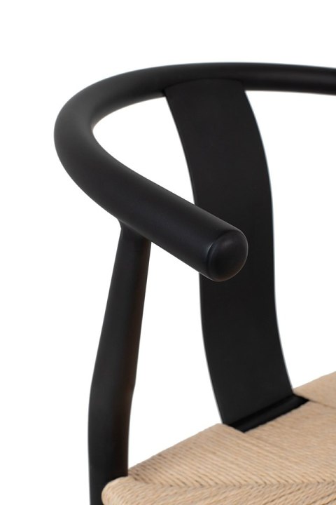 King Home Krzesło WISHBONE METAL naturalne