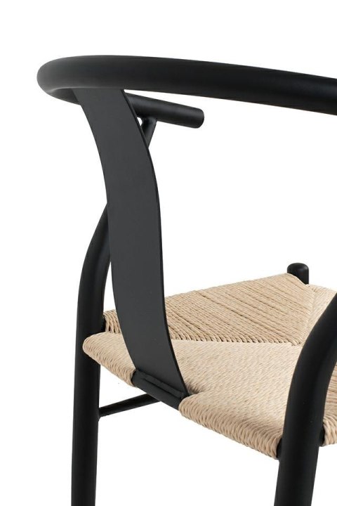King Home Krzesło WISHBONE METAL naturalne