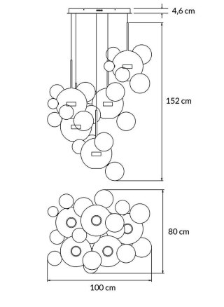 Moosee MOOSEE Lampa wisząca CAPRI DISC 5 złota