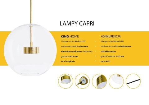 Moosee MOOSEE Lampa wisząca CAPRI DISC 5 złota