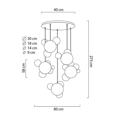 Moosee MOOSEE Lampa wisząca CAPRI DISC 5 złota