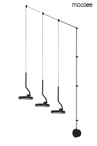 Moosee MOOSEE lampa ścienna FLAT 3 czarna