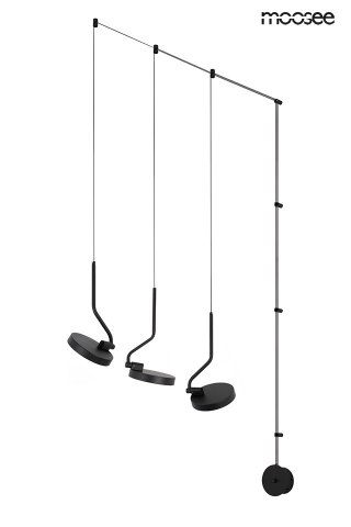 Moosee MOOSEE lampa ścienna FLAT 3 czarna
