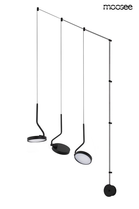 Moosee MOOSEE lampa ścienna FLAT 3 czarna