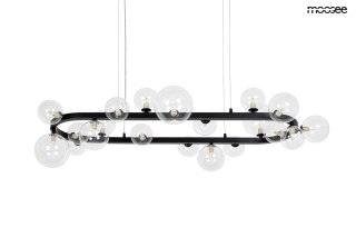 Moosee MOOSEE lampa wisząca ALURE OVAL 120 czarna