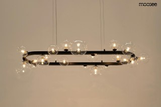 Moosee MOOSEE lampa wisząca ALURE OVAL 120 czarna