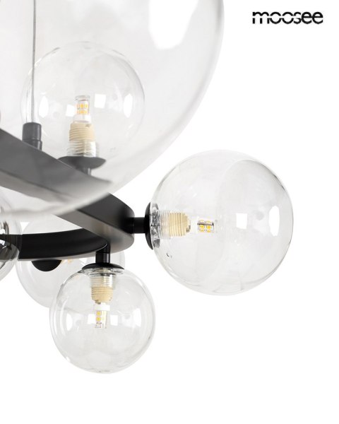 Moosee MOOSEE lampa wisząca ALURE OVAL 120 czarna