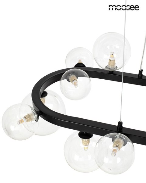 Moosee MOOSEE lampa wisząca ALURE OVAL 120 czarna