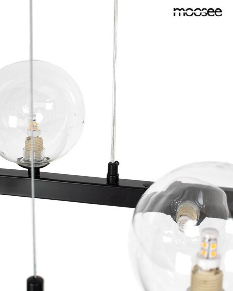 Moosee MOOSEE lampa wisząca ALURE OVAL 120 czarna
