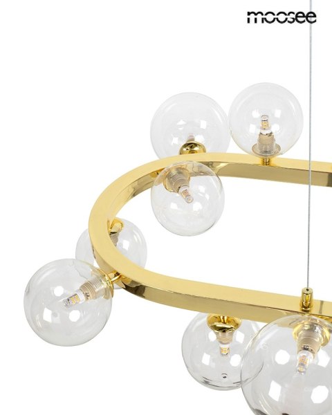 Moosee MOOSEE lampa wisząca ALURE OVAL 120 złota