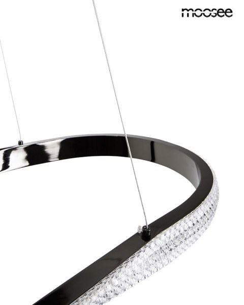 Moosee MOOSEE lampa wisząca ANILLO 120 czarny chrom