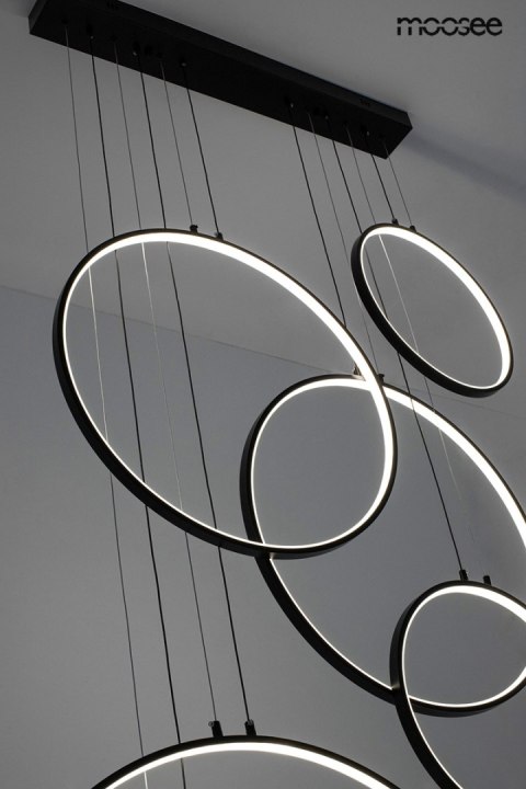 Moosee MOOSEE lampa wisząca CIRCULO SIX czarna