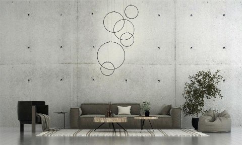 Moosee MOOSEE lampa wisząca CIRCULO SIX czarna