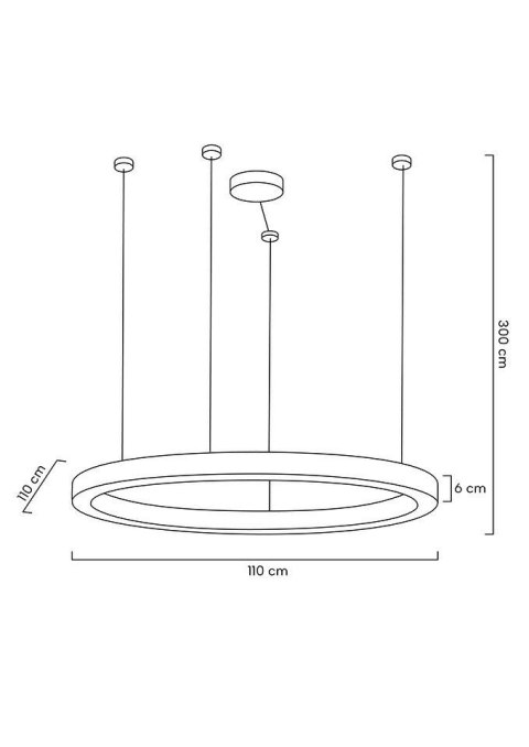 Moosee MOOSEE lampa wisząca RING LUXURY 110 złota