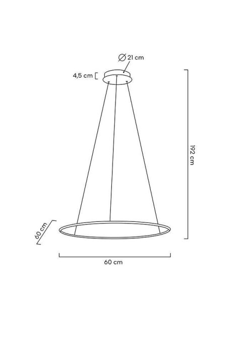 Moosee MOOSEE lampa wisząca RING SLIM 60 złota