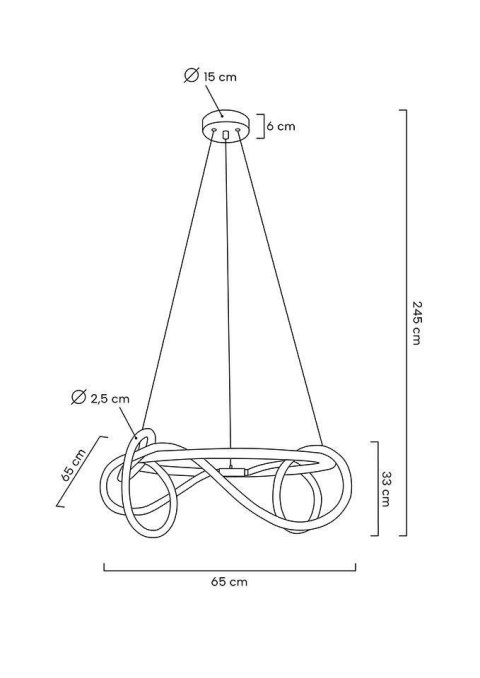 Moosee MOOSEE lampa wisząca SERPIENTE 60 złota