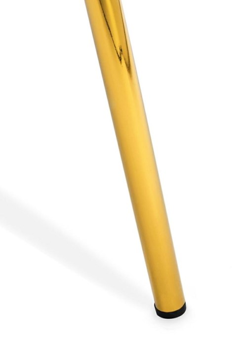 King Home Krzesło MARGO ciemny szary - welur, podstawa złota