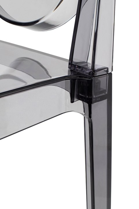 King Home Krzesło barowe VICTORIA 65 cm dymione - poliwęglan