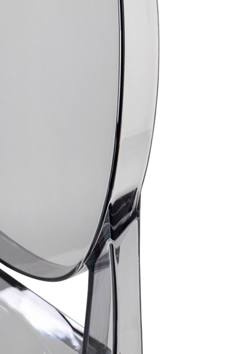 King Home Krzesło barowe VICTORIA 65 cm dymione - poliwęglan