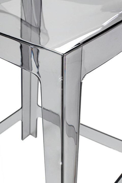 King Home Krzesło barowe VICTORIA 65 cm dymione - poliwęglan