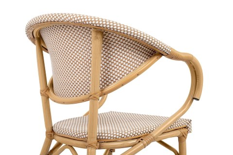 King Home Krzesło ogrodowe CAFE BISTRO PARIS ARM beżowe rattan