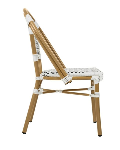 King Home Krzesło ogrodowe CAFE PARIS białe rattan
