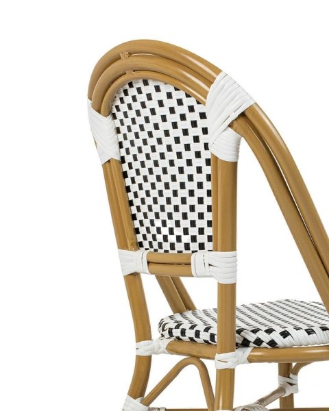 King Home Krzesło ogrodowe CAFE PARIS białe rattan