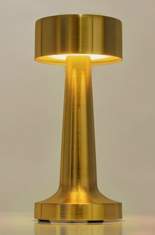King Home Lampa biurkowa LEE złota - wbudowana bateria, LED