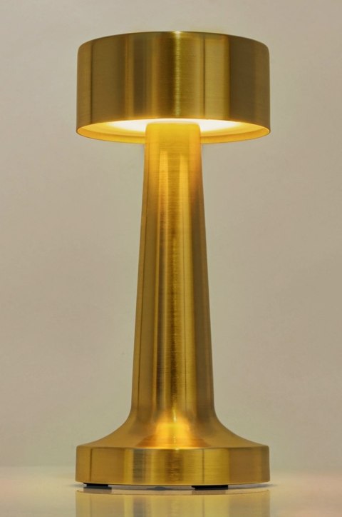 King Home Lampa biurkowa LEE złota - wbudowana bateria, LED