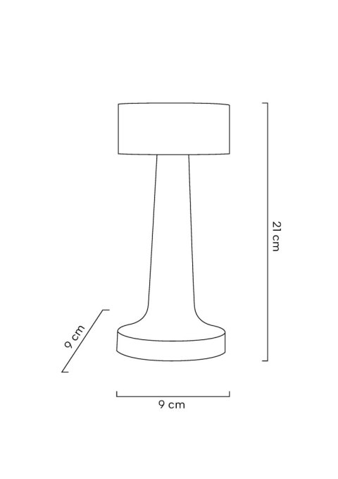 King Home Lampa biurkowa LEE złota - wbudowana bateria, LED