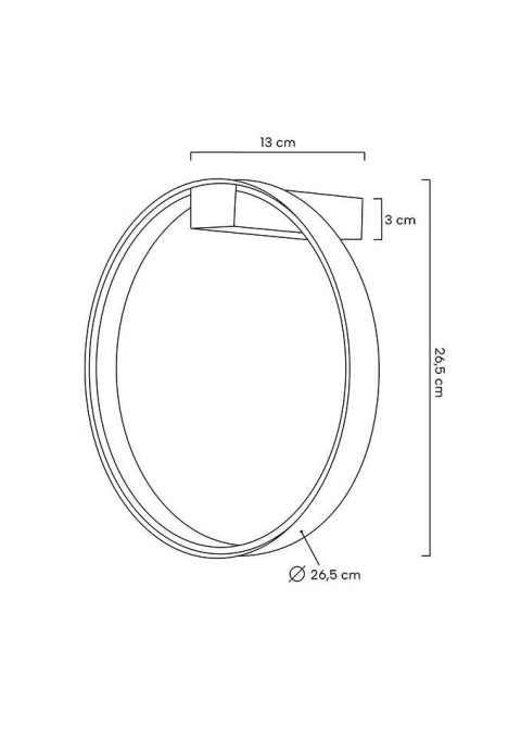Moosee MOOSEE lampa ścienna CIRCLE WALL czarna