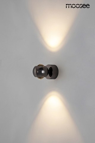 Moosee MOOSEE lampa ścienna EOS czarny chrom