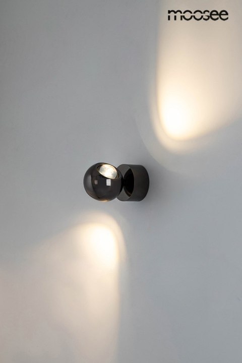 Moosee MOOSEE lampa ścienna EOS czarny chrom