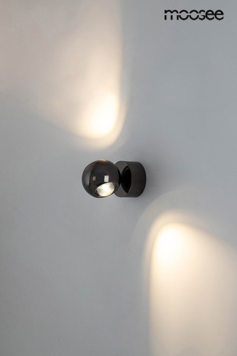 Moosee MOOSEE lampa ścienna EOS czarny chrom